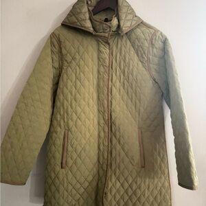 Quilted Women's Jacket in Olive Green
